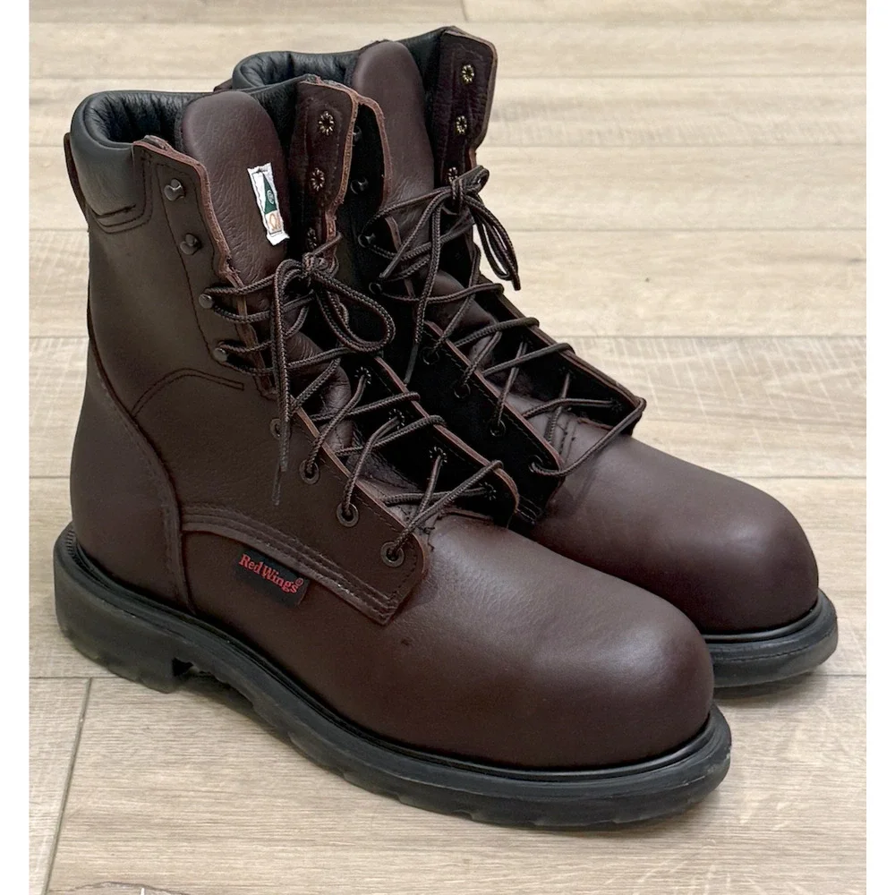 NEW RED WING 3508 SUPERSOLE 2.0 8-INCH CSA SAFETY TOE BOOTS SZ 9.5 D